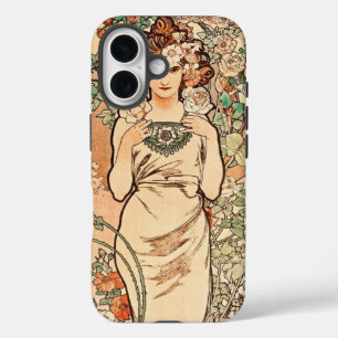 Coques iPhone 16 Fleurs - le Rose d'Alphonse Mucha