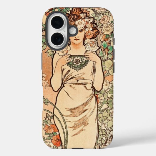 Coques Case-Mate iPhone Fleurs - le Rose d'Alphonse Mucha (Verso)