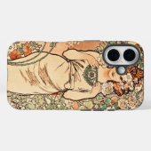 Coques Case-Mate iPhone Fleurs - le Rose d'Alphonse Mucha (Verso (horizontal))