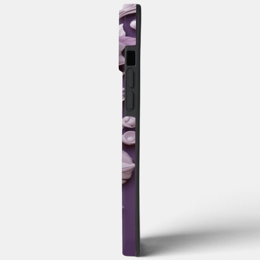 Coques Case-Mate iPhone Fleurs Lilac violet 3d (Verso / Gauche)