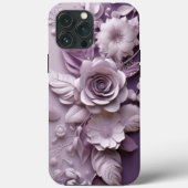 Coques Case-Mate iPhone Fleurs Lilac violet 3d (Verso)