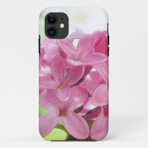 Coque iPhone 11 Fleurs lilas à la lumière du soleil de matin