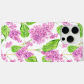 Coques Case-Mate iPhone Fleurs lilas rose aquarelle (Verso (horizontal))