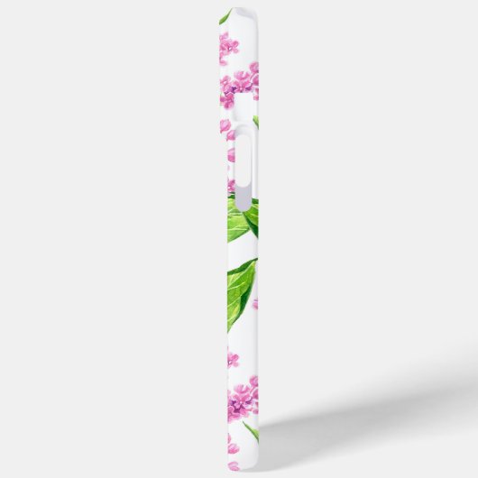 Coques Case-Mate iPhone Fleurs lilas rose aquarelle (Verso / Gauche)