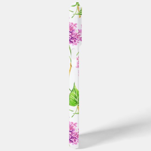 Coques Case-Mate iPhone Fleurs lilas rose aquarelle (Verso / Droite)