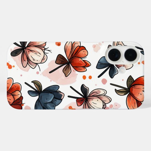 Coques Case-Mate iPhone Fleurs Lune (Verso (horizontal))