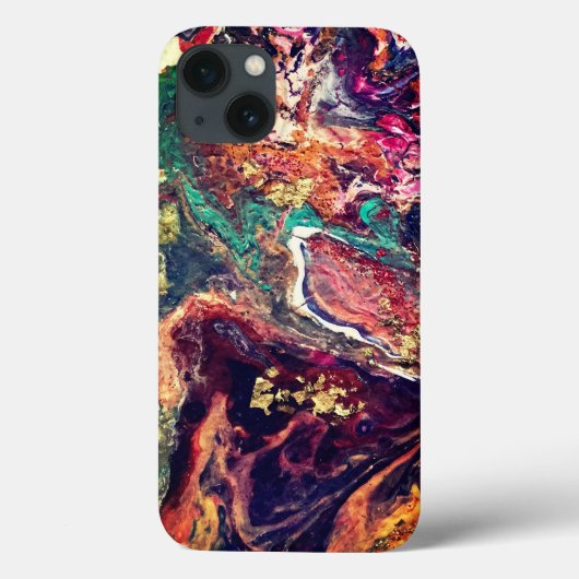 Coques Case-Mate iPhone fleurs magiques Abstraites or rose (Verso)