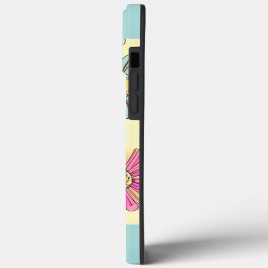 Coques Case-Mate iPhone Fleurs marguerites Bleues Pastel (Verso / Gauche)