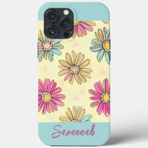 Case-Mate iPhone Case Fleurs marguerites Bleues Pastel