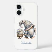 Coques Case-Mate iPhone Fleurs marguerites Gnome Monogramme personnalisé (Verso)