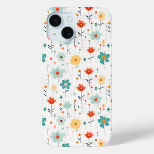 Coque Pour iPhone 15 Fleurs mignonnes colorées Motif