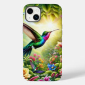 Coques Case-Mate iPhone Fleurs mignonnes Imaginaires Arc-en-ciel Colibri (Verso)