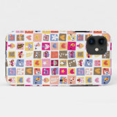 Coques Case-Mate iPhone fleurs mignonnes, oiseaux, motif de carrés de (Dos (Horizontal))