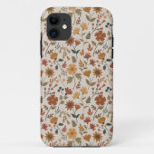 Coques Case-Mate iPhone Fleurs modernes Feuille rouille or Girly Imprimer (Dos)