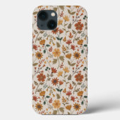 Coques Case-Mate iPhone Fleurs modernes Feuille rouille or Girly Imprimer (Verso)