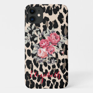 Case-Mate iPhone Case Fleurs modernes sur Empreinte de léopard