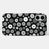 Coques Case-Mate iPhone Fleurs Monochromes à Motif Répété (Verso (horizontal))