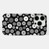 Coques Case-Mate iPhone Fleurs monochromes à motif répétitif (Verso (horizontal))