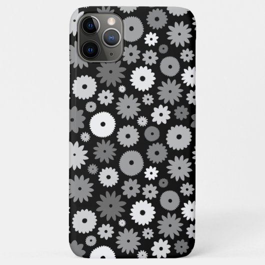 Coques Case-Mate iPhone Fleurs monochromes à motif répétitif (Dos)