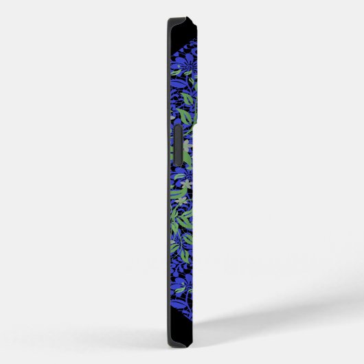 Coques Case-Mate iPhone Fleurs motif 08.b Black BG (Verso / Droite)
