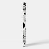 Coques Case-Mate iPhone fleurs Motif floral vectoriel noir et blanc (Verso / Droite)