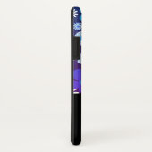 Coques Case-Mate iPhone fleurs motifs nature / violet / monogramme (Dos/Droite)