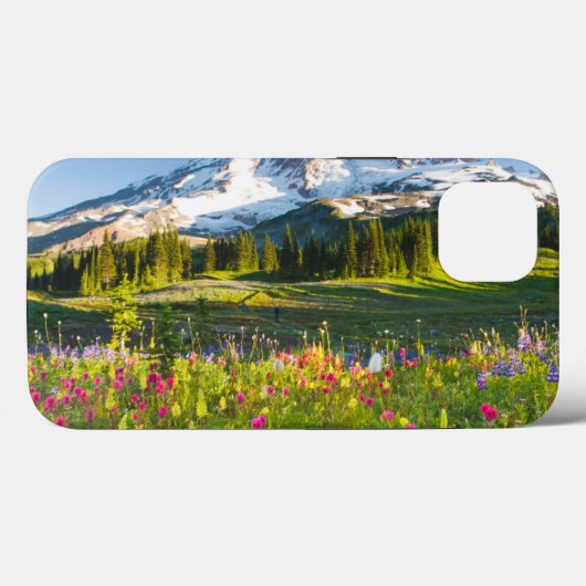 Coques Case-Mate iPhone Fleurs | Mt. Rainier Fleurs sauvages (Verso (horizontal))