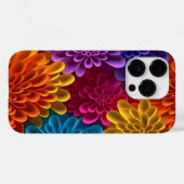Coques Case-Mate iPhone Fleurs multicolores 3D (Verso (horizontal))