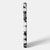 Coques Case-Mate iPhone fleurs noir et blanc (Verso / Gauche)