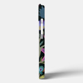 Coques Case-Mate iPhone Fleurs noires de luxe initiales motif Bordure doré (Verso / Gauche)