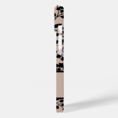 Coques Case-Mate iPhone Fleurs noires élégantes sur Dusty Rose Botanical (Verso / Gauche)