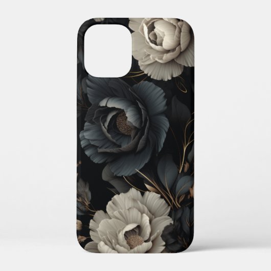 Coques Case-Mate iPhone Fleurs noires et blanches (Verso)