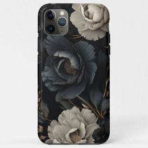 Case-Mate iPhone Case Fleurs noires et blanches