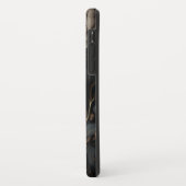 Coques Case-Mate iPhone Fleurs noires et blanches (Dos/Gauche)