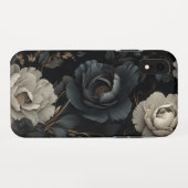 Coques Case-Mate iPhone Fleurs noires et blanches (Dos (Horizontal))