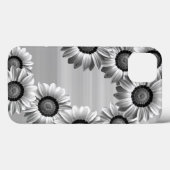 Coques Case-Mate iPhone Fleurs noires et blanches (Verso (horizontal))
