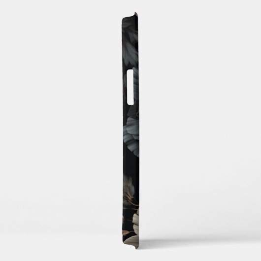 Coques Case-Mate iPhone Fleurs noires et blanches (Verso / Droite)