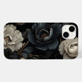 Coques Case-Mate iPhone Fleurs noires et blanches (Verso (horizontal))
