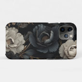 Coques Case-Mate iPhone Fleurs noires et blanches (Dos (Horizontal))
