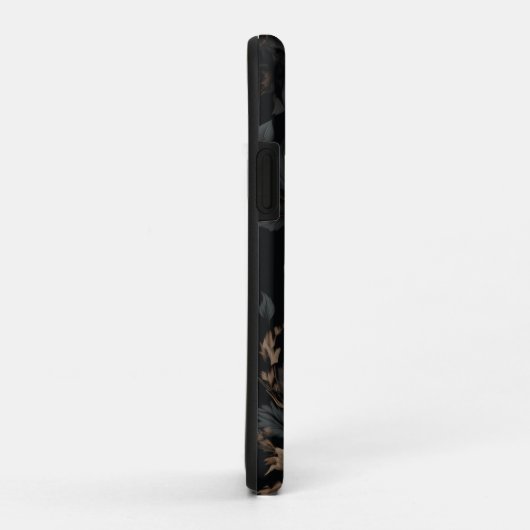 Coques Case-Mate iPhone Fleurs noires et blanches (Dos/Droite)