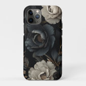 Coques Case-Mate iPhone Fleurs noires et blanches (Dos)