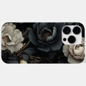 Coques Case-Mate iPhone Fleurs noires et blanches (Verso (horizontal))