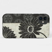 Coques Case-Mate iPhone Fleurs noires et blanches (Dos (Horizontal))