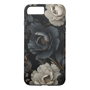 Case-Mate iPhone Case Fleurs noires et blanches