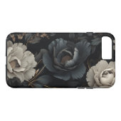 Coques Case-Mate iPhone Fleurs noires et blanches (Dos (Horizontal))