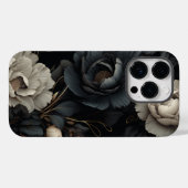 Coques Case-Mate iPhone Fleurs noires et blanches (Verso (horizontal))
