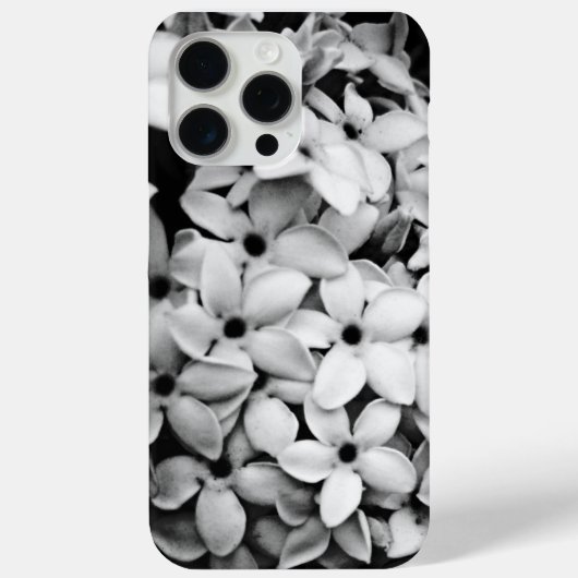 Coques Case-Mate iPhone fleurs noires et blanches (Verso)