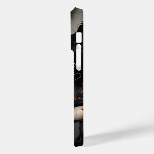 Coques Case-Mate iPhone Fleurs noires et blanches (Verso / Gauche)