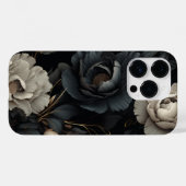 Coques Case-Mate iPhone Fleurs noires et blanches (Verso (horizontal))