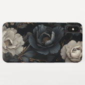 Coques Case-Mate iPhone Fleurs noires et blanches (Dos (Horizontal))